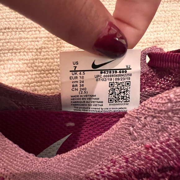 Purple Nike Athletic Sneakers - Picture 5 of 5